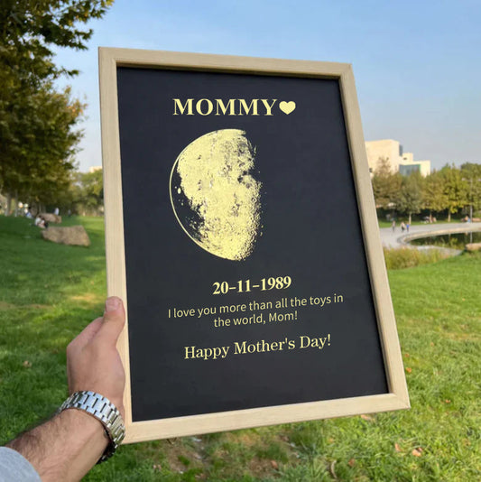 Custom Art Frame/ REAL MOON PHASE - For Mother's Day Gift